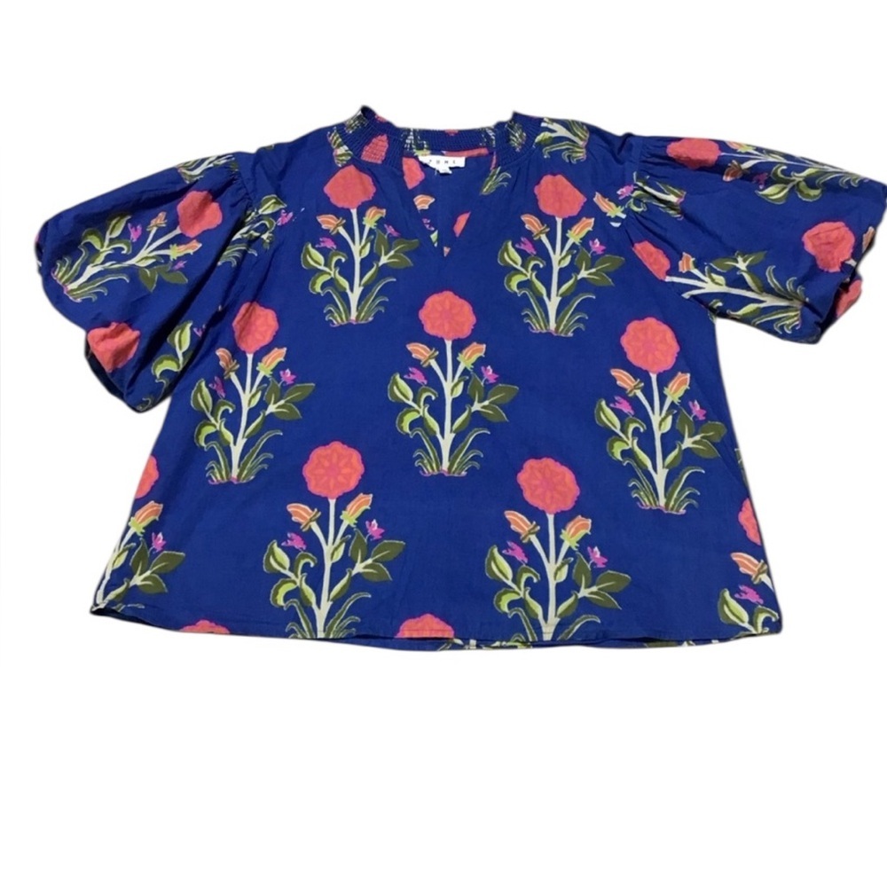 THML Blue and Pink Floral Blouse - Picture 4 of 11